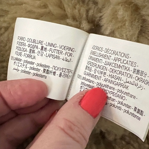 Zara Dark Brown Faux Leather Jacket with Shearling Trim - Picture 4 of 4